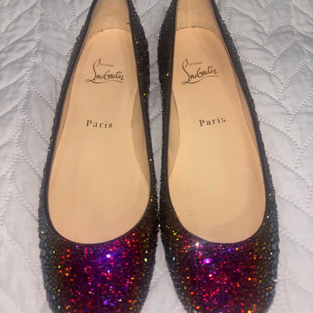 Christian Louboutin Swarovski Stones Flats